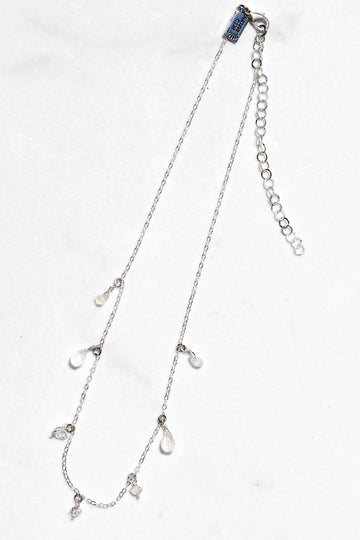 MOONDROPS SHORT NECKLACE- STERLING SILVER